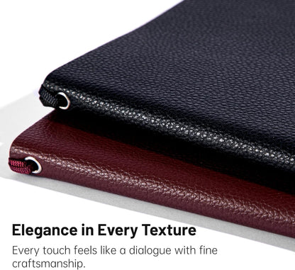 CAGIE Lined Journal Notebook for Men & Women,176 Pages A5 Medium Size, Softcover Leather Journals for Writing, College Ruled Notebook for Work & School, 100 GSM Thick Paper (5.7'' x 8.3'') (Burgundy)