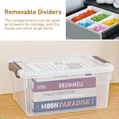 Citylife 17 QT Plastic Storage Box with Removable Tray Craft Organizers and Storage Clear Storage Container for Organizing Bead, Tool, Sewing, Playdoh