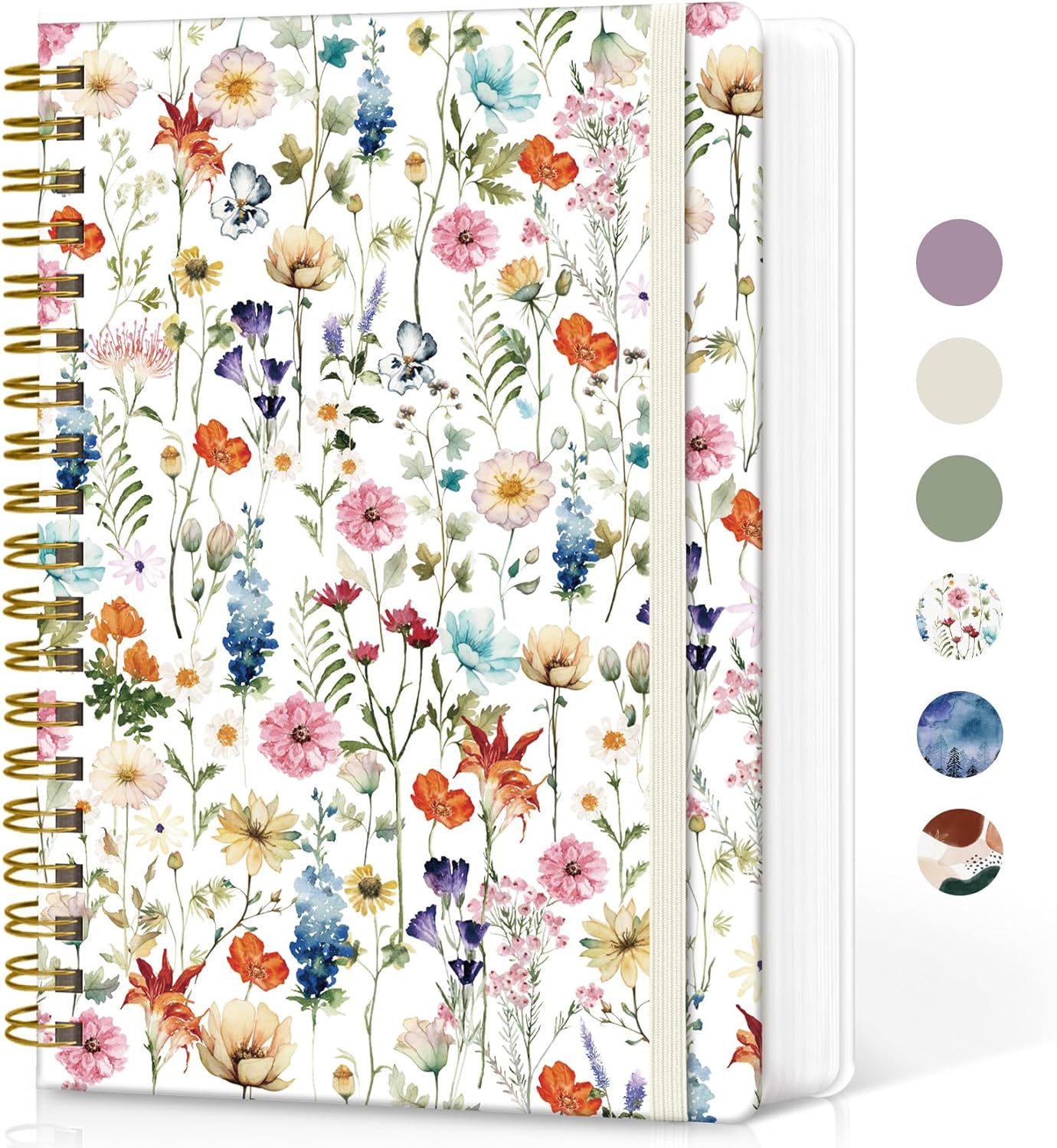 Lined Spiral Notebook Journal for Work, 300 Pages Thick B5 (7.1"x10") College Ruled Journal for Women & Writing, Hardcover Notebook for Note Taking, Perfect for Office Home School Supplies, Purple