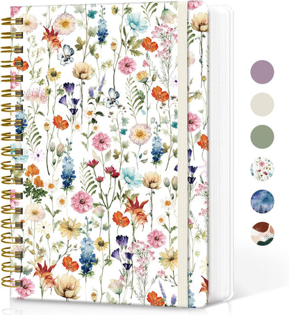 Lined Spiral Notebook Journal for Work, 300 Pages Thick B5 (7.1"x10") College Ruled Journal for Women & Writing, Hardcover Notebook for Note Taking, Perfect for Office Home School Supplies, Purple