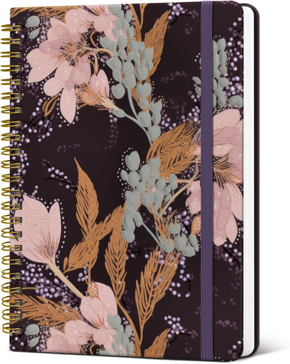 ZOTIA Lined Spiral Journal Notebook for Women, A5 College Ruled Journals for Writing, Hardcover Notebooks for Work, Note taking and Office School Supplies,140 Pages - Yellow