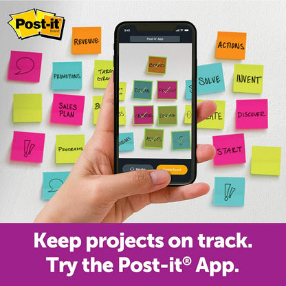 Post-it Super Sticky Big Notes, 11 in. x 11 in., Extra Large Sticky Notes Yellow, 1 Pad, 30 Sheets, Great for Vision Boards, Creative Projects, Study Spaces, Group Brainstorming, and More