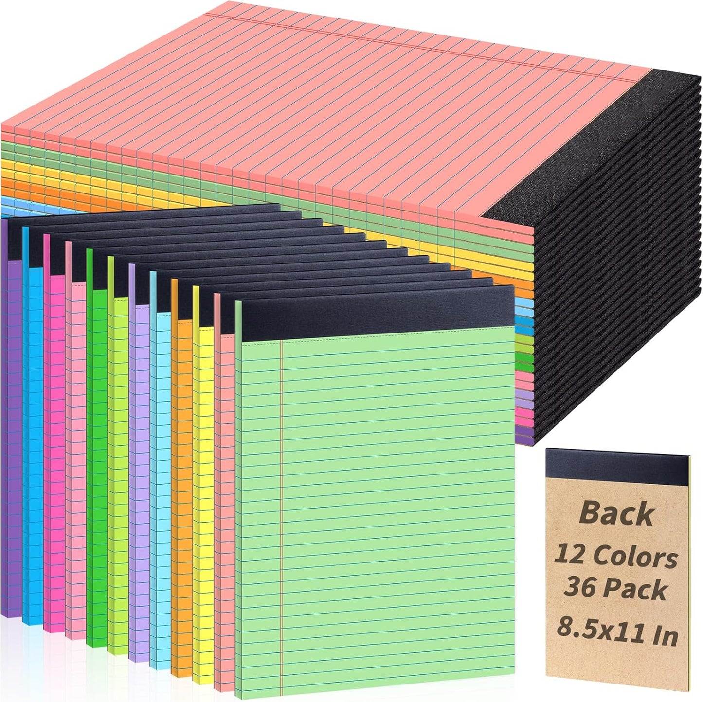 Note Pads 4x6, 36 Pack Small NotePads, Server Pads, Scratch Pads 4x6, Memo Pads White Paper, 50 Sheets per Blank Note Pads 4 x 6, Mini Writing Pads Pocket Notepads for Office School Home Supplies