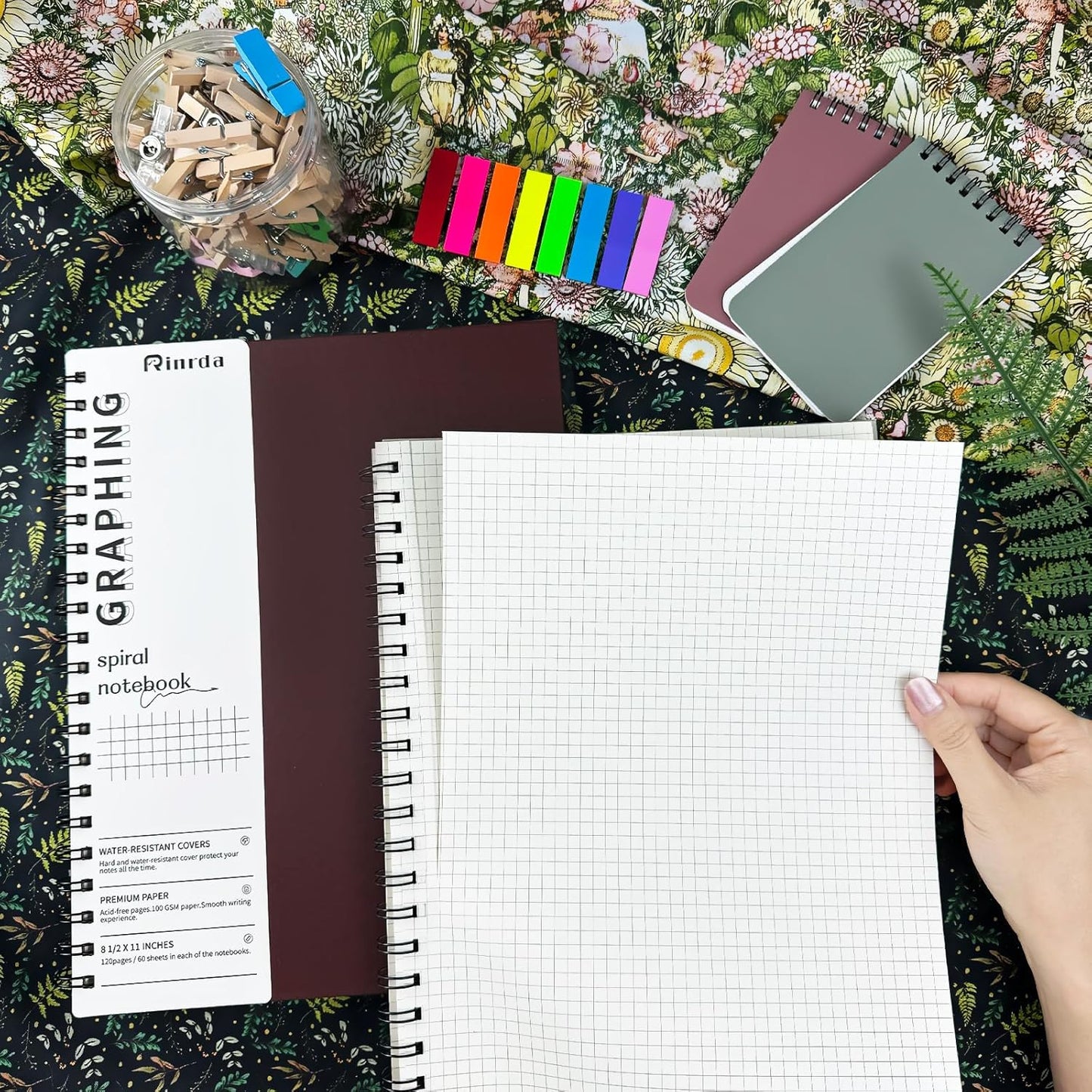 Lined Notebook Spiral Notebook 8.5" x 11"-4 Pack Large Journal Hardcover Notebook 7mm College Ruled Notebook 120 Pages 100 GSM Thick Hardcover Journal for School (LINED, Mult-color)