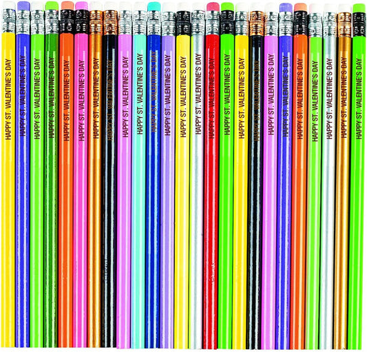 Fun Express Personalized Wooden Pencils Bulk Classroom - 72 Custom Engraved Pencils in Vibrant Colors - Perfect for Parties, School, and Office Use