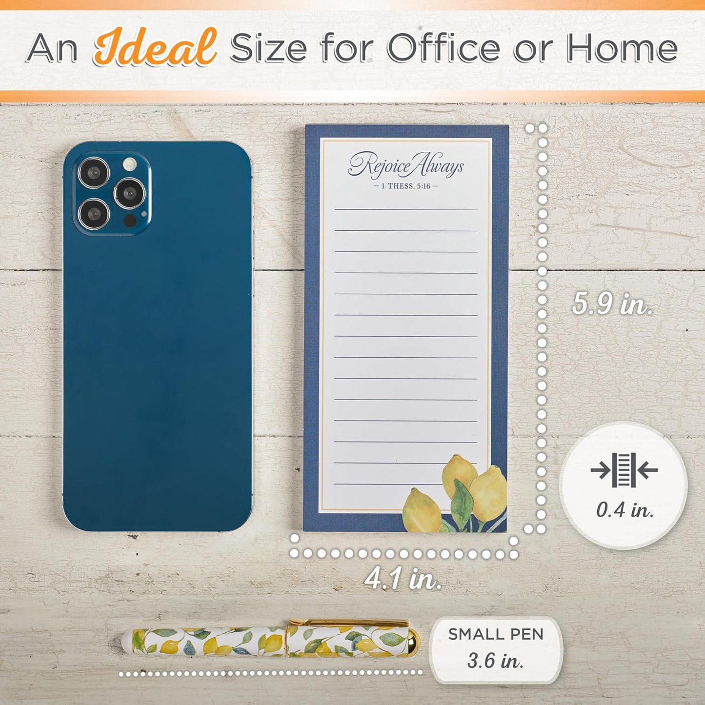Christian Art Gifts Compact Magnetic Notepad & Medium Ballpoint Pen Set: Trust in the Lord Inspirational Scripture, Shopping Lists, Memos, Reminders, 70 Lined Easy Tear-off Sheets, Purple/Teal Floral
