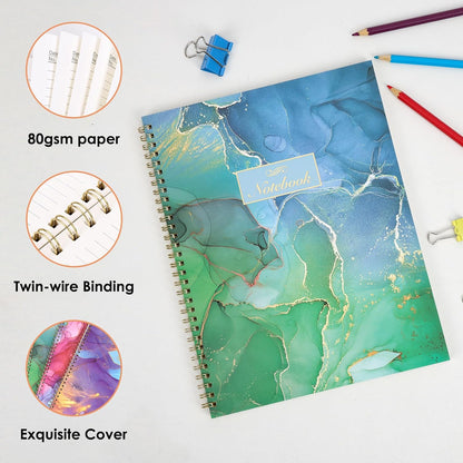 LABUK 3 Pack Spiral Notebook Journal for Women College Ruled Notebook 120 Pages A4 Aesthetic Journaling Notebooks for Work School Office Home, 8.5 x 11 Inches Notebooks for Valentine Gifts