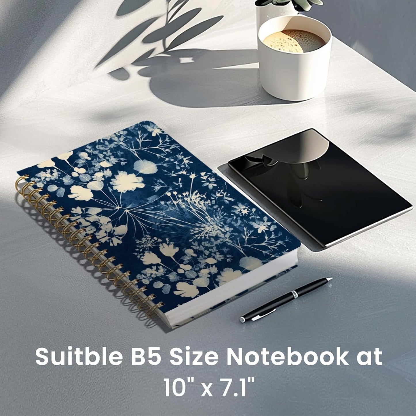 Lined Spiral Notebook Journal for Work, 300 Pages Thick B5 (7.1"x10") College Ruled Journal for Women & Writing, Hardcover Notebook for Note Taking, Perfect for Office Home School Supplies, Purple