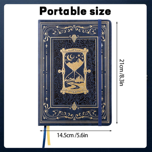 Thboxes 80 Sheets Lined Journal Notebook, 5.7" X 8.3" Writing & Journaling Hardcover Executive Notebooks for Student Worker Women Men Notepads Journals for Writing Travel & Organization, Black Gold