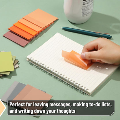 Mr. Pen- Transparent Sticky Notes, 3" x 3", 12 Pads, 600 Sheets, See Through Self-Adhesive Notes for Bible Journaling and Studying, Water-Resistant, Easy to Peel, Clean Removal