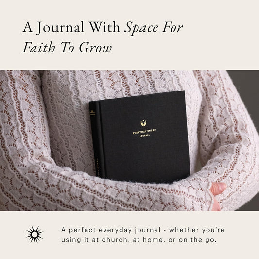 Christian Journal Notebook: Lined Writing Journal with Bible Verses, Prayer List & Sermon Notes | Ruled Faith-Based Notebook for Women & Men – 218 Pages, 110gsm Paper (Cream)