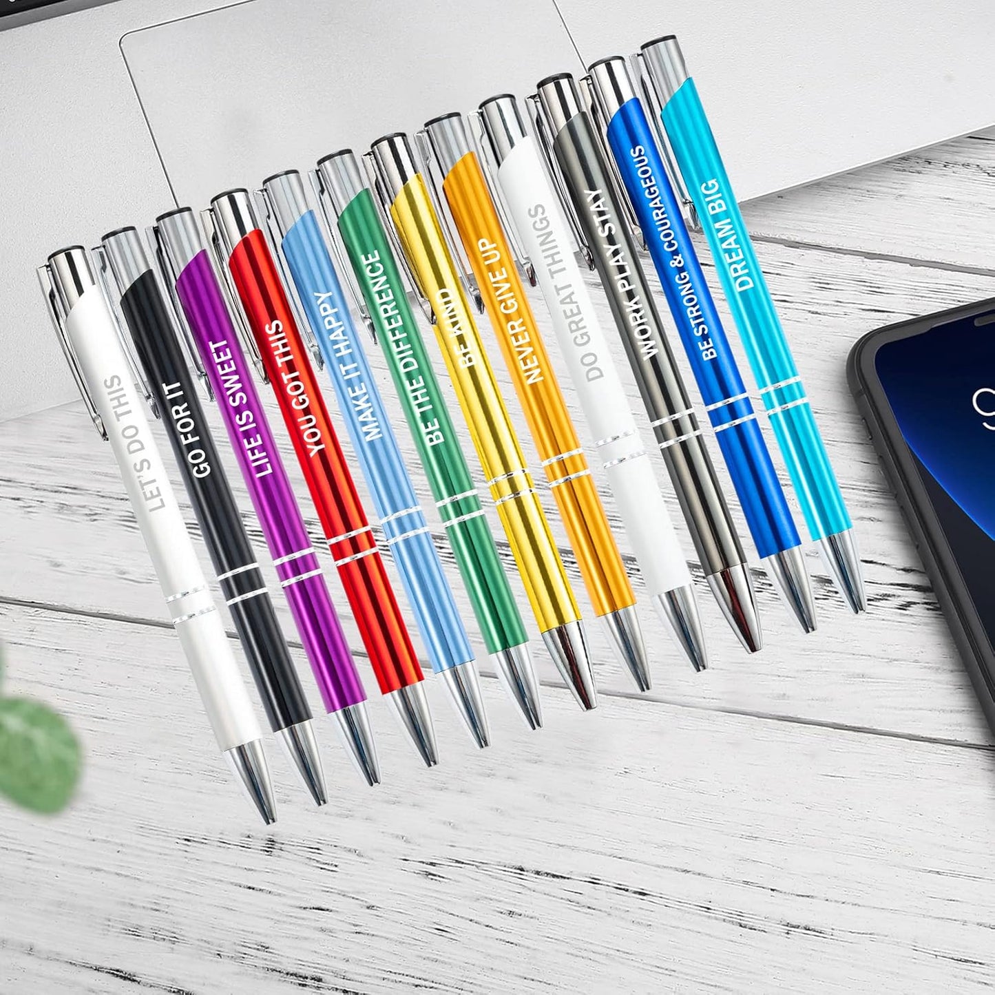 PASISIBICK 3.86 in Blue Ink Refills for Ballpoint Pen with Stylus Tip, Soft Touch Click Pen, 2 in 1 Metal Pens, Medium Point(Pack of 40)