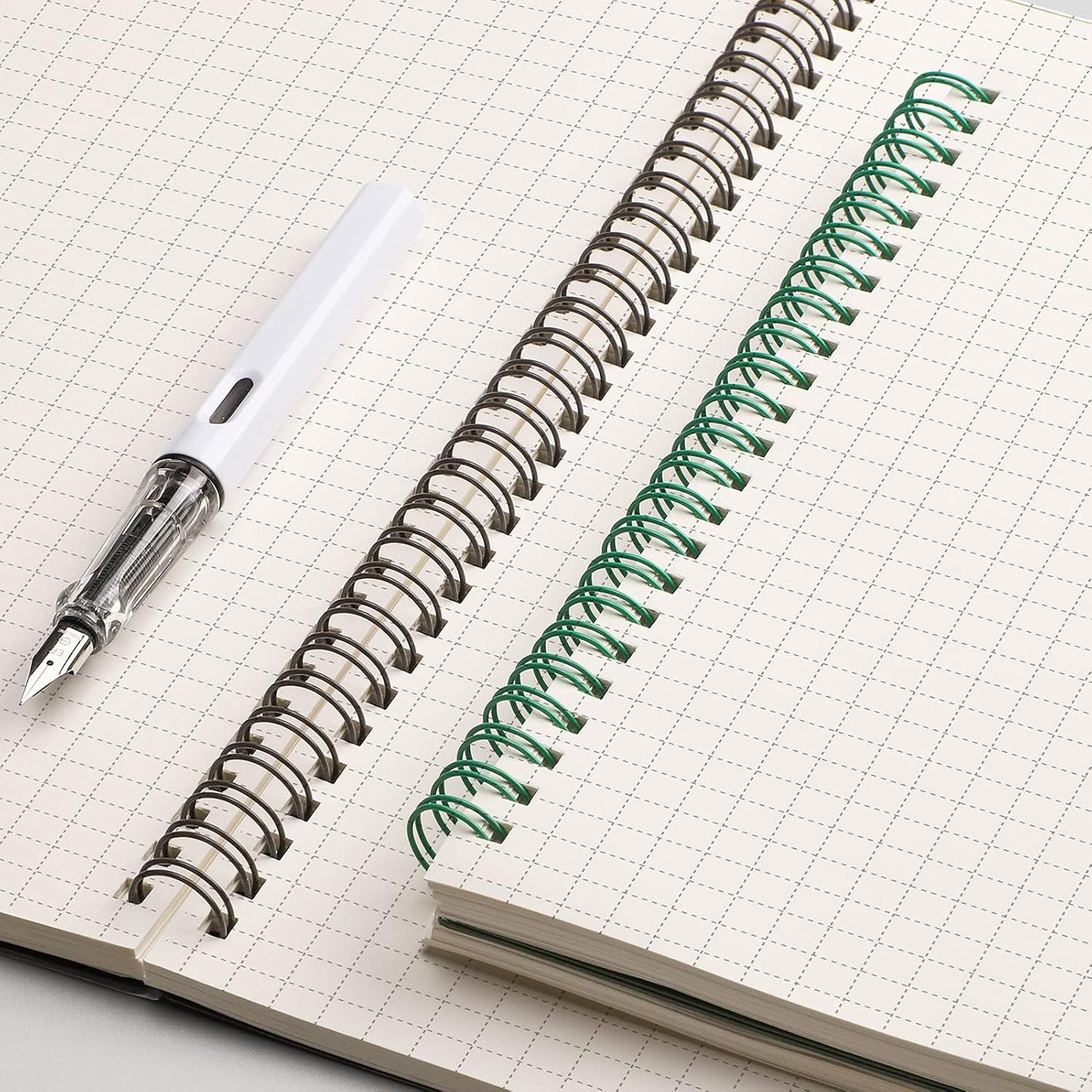 EMSHOI Dotted Journal Spiral Notebook 5.7" x 8.22" - 4 Pack 640 Pages 100gsm Thick Paper, A5 Dot Grid Notebook, Plastic Hardcover Dotted Notebook for Journaling Writing