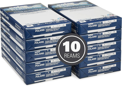 Boise Paper Premium Multipurpose Copy Paper | 8.5" x 11" Letter | 97 Bright White, 24 lb. | 10 Ream Carton (5,000 Sheets)