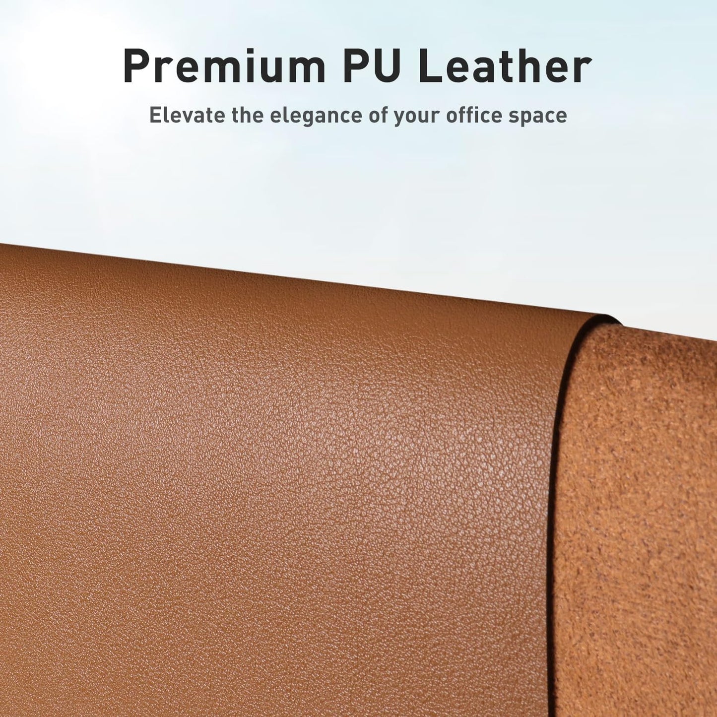 Aothia Non-Slip Waterproof PU Leather Desk Pad Protector for Mouse, Writing Desk, Office, Home, Laptop Blotter, 23.6" x 13.7", Black - Colors A
