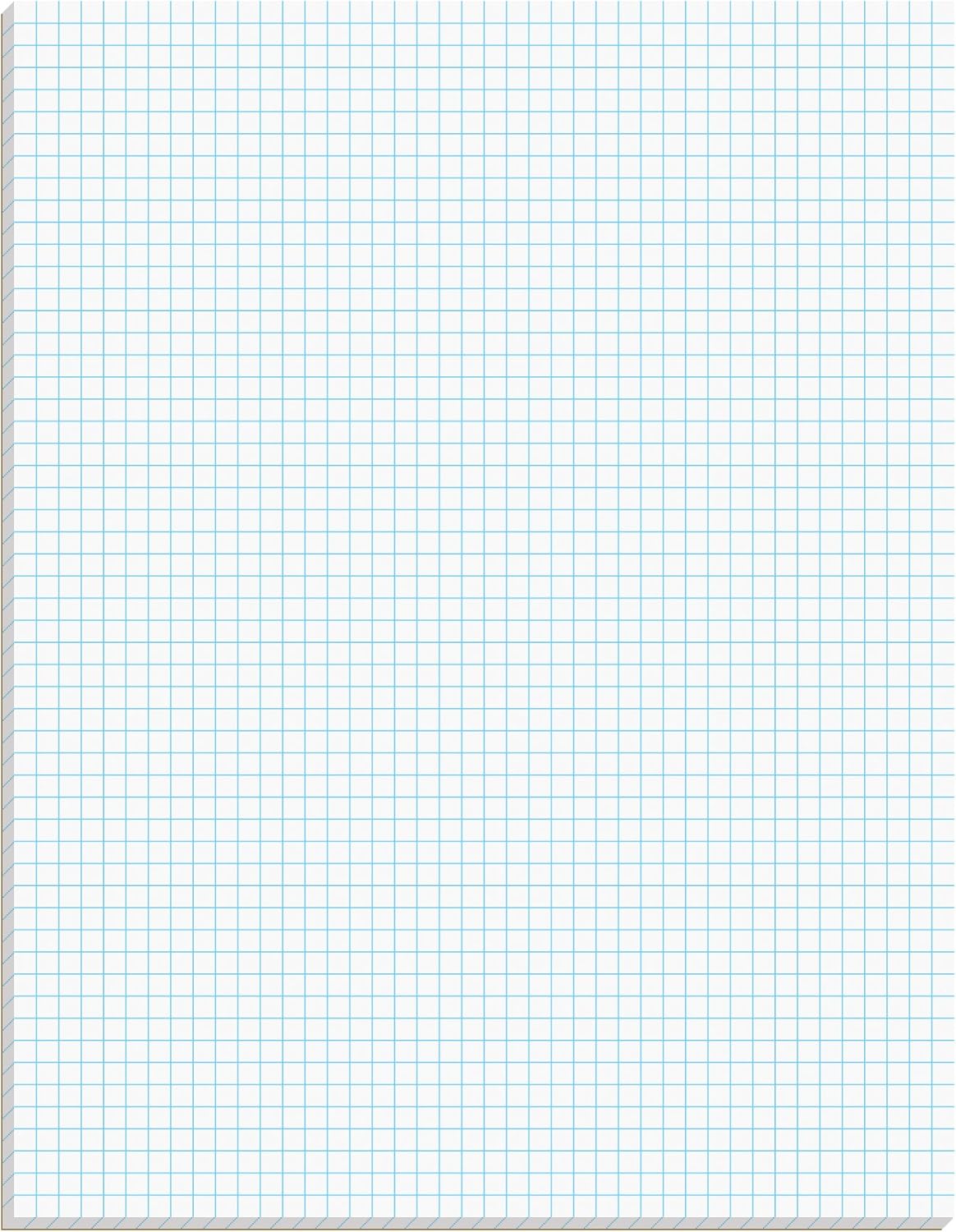 Ampad Efficiency Quadrille Pad, 8-1/2 x 11, White, 5x5, 50 Sheets per Pad, 10 Pads per Pack (22-032C)