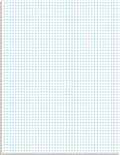 Ampad Efficiency Quadrille Pad, 8-1/2 x 11, White, 5x5, 50 Sheets per Pad, 10 Pads per Pack (22-032C)