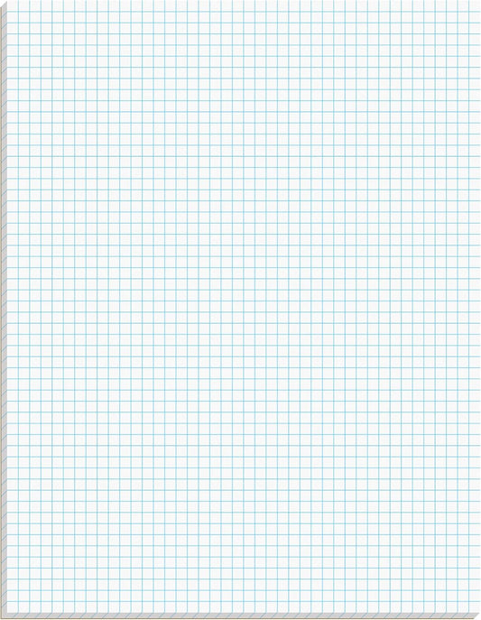 Ampad Efficiency Quadrille Pad, 8-1/2 x 11, White, 5x5, 50 Sheets per Pad, 10 Pads per Pack (22-032C)