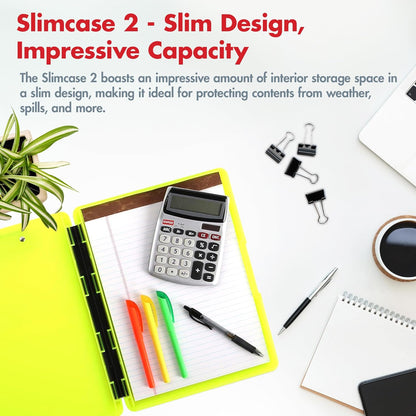 Dexas Slimcase 2 Plastic Clipboard with Storage and Side Opening, Black, Office Supplies Clipboards to Organize, Carry and Store, A4 Holder, Style and Functionality Nursing Clipboards