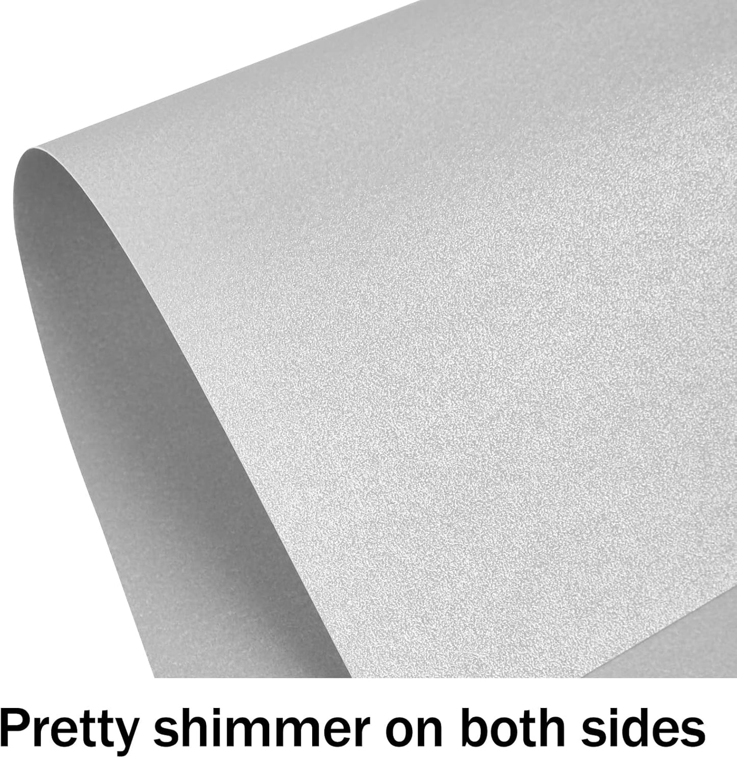 100 Sheets White Shimmer Cardstock 8.5 x 11 Certificate Paper, Goefun 80lb Pearlescent Paper for Invitations, Certificates, Crafts, DIY Cards