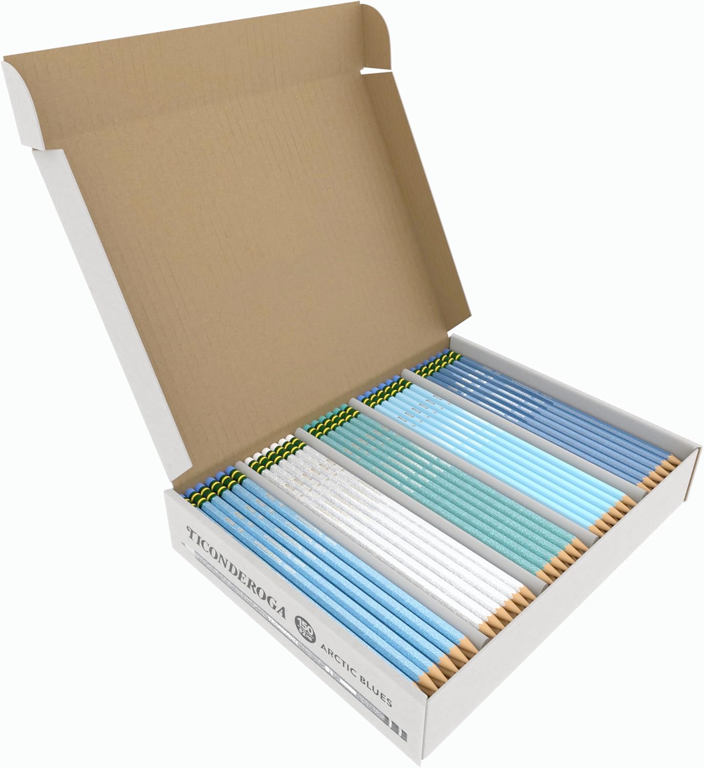 Ticonderoga Wooden Pencils, Pre-Sharpened, 2 HB Soft, Pastel Colors, 18 Count