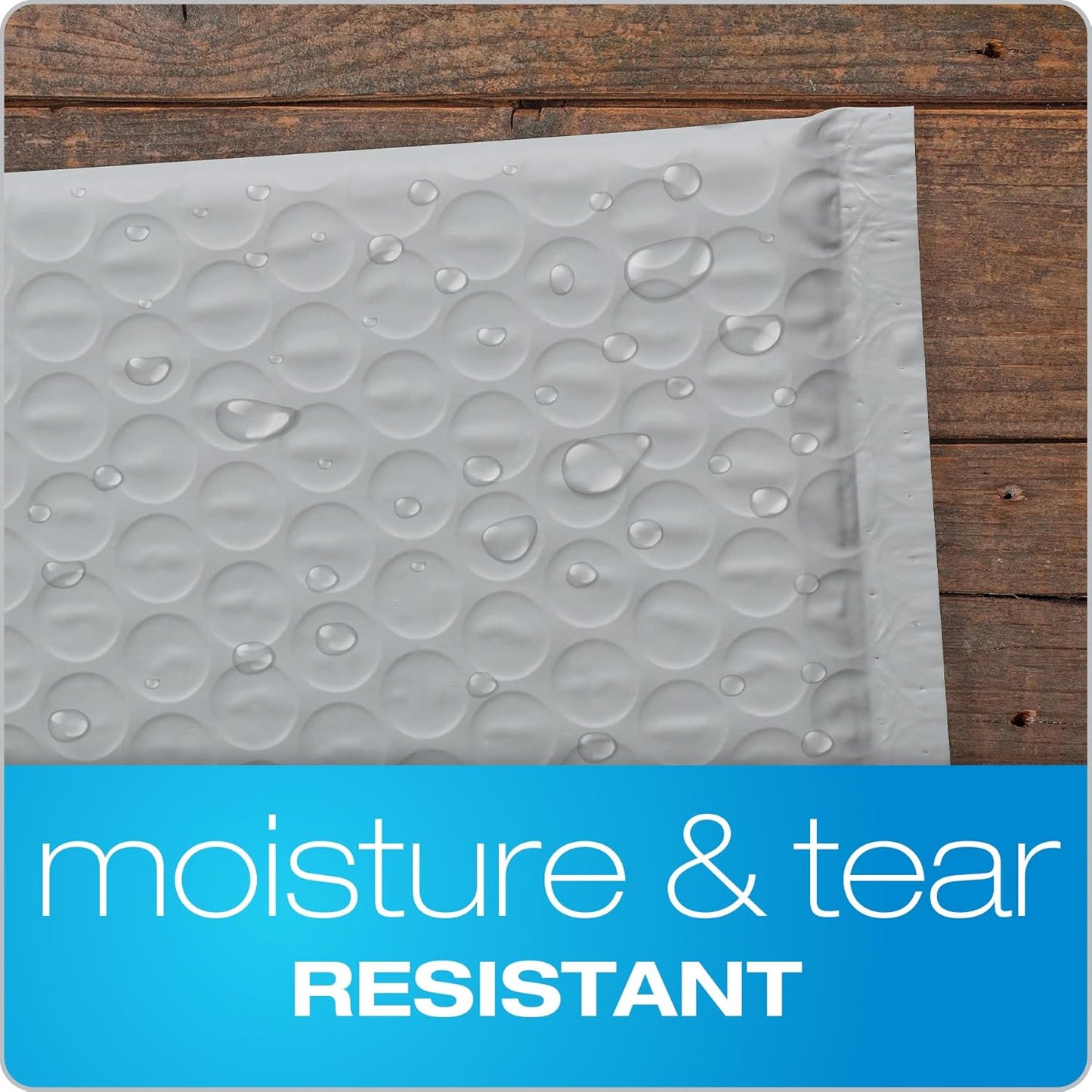 Quality Park Bubble Mailers, 6 x 9 Inch, White Poly Mailers, Padded Envelopes, Shipping Envelopes, Water Resistant, Self Seal, 50 Per Box (QUA85856), Plastic