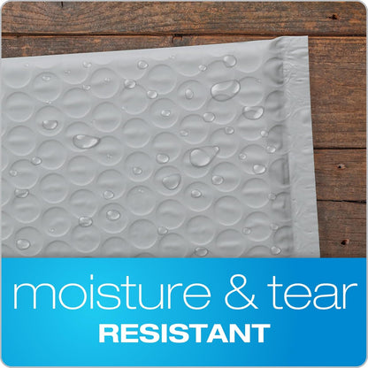 Quality Park Bubble Mailers, 6 x 9 Inch, White Poly Mailers, Padded Envelopes, Shipping Envelopes, Water Resistant, Self Seal, 50 Per Box (QUA85856), Plastic