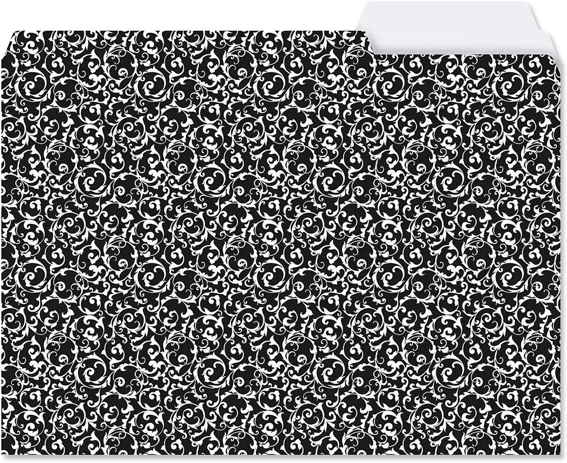 Current Floral Fun File Folders Value Pack - Bulk Set of 24, 6 Pretty Decorative Designs, 1/3 Cut Tabs, Heavy-Duty Paper Stock, Office Supplies for Home & Work, 9-½” x 11-¾” Letter Size