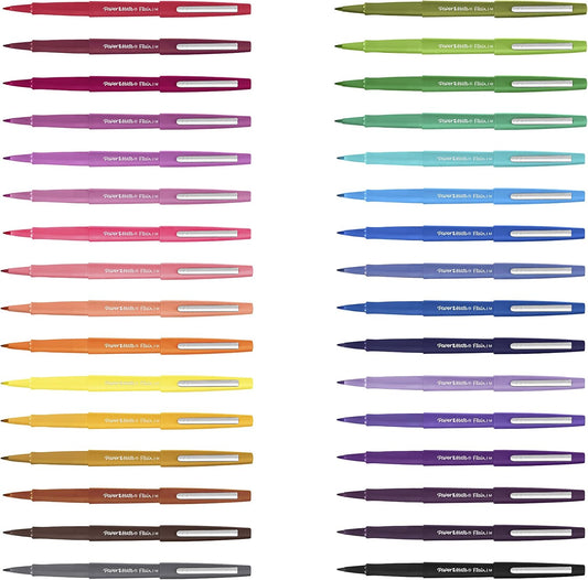 Paper Mate Flair Felt Tip Pens, Medium Point (0.7mm), Vivid Purple, 12 Count - For Teachers, Students, Classroom Use, Note-Taking, Arts & Crafts