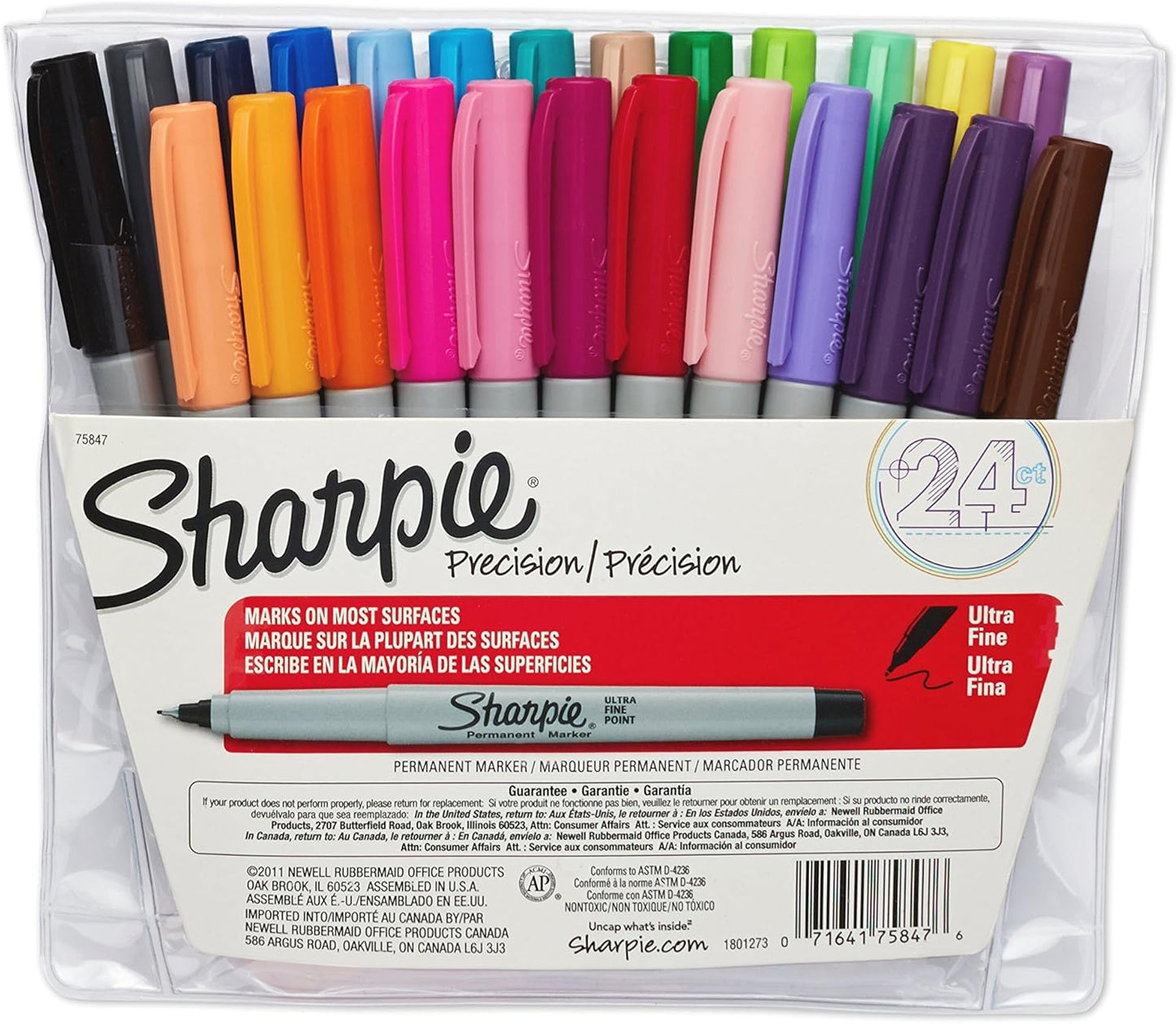 Sharpie 37600PP Permanent Markers, Ultra Fine Point, Classic Colors, 8 Count
