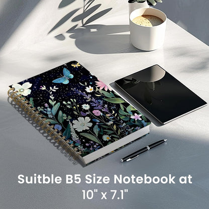 Lined Spiral Notebook Journal for Work, 300 Pages Thick B5 (7.1"x10") College Ruled Journal for Women & Writing, Hardcover Notebook for Note Taking, Perfect for Office Home School Supplies, Purple