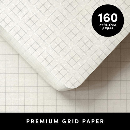 PAPERAGE Lined Journal Notebook, (Black), 160 Pages, Medium 5.6 in x 8 in - 100 GSM Thick Paper – Hardcover Journaling Notebook for Work, School & Note Taking