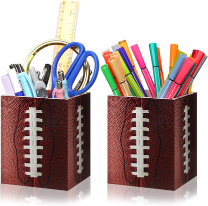 Sherr 2 Pcs Wood Pencil Holder for Teacher Pen Holders Teacher Appreciation Gifts Back to School Organizer Pencils Cup Wooden Dispenser Storage Organizer for Classroom Office Desk