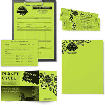 Neenah 21859 Astrobrights Color Paper, 8.5” x 11”, 24 lb / 89 gsm, Vulcan Green, 500 Sheets