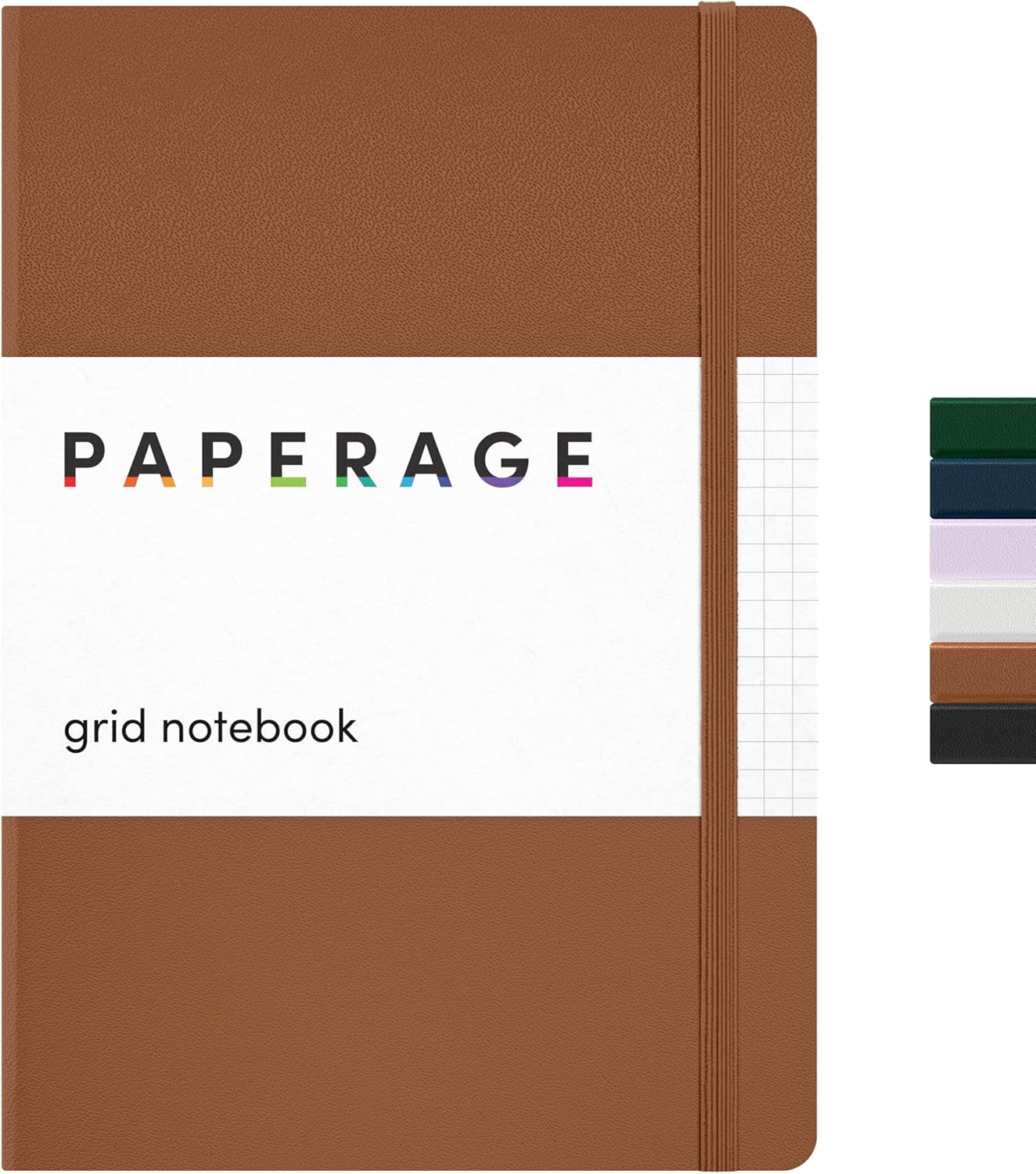 PAPERAGE Lined Journal Notebook, (Black), 160 Pages, Medium 5.6 in x 8 in - 100 GSM Thick Paper – Hardcover Journaling Notebook for Work, School & Note Taking