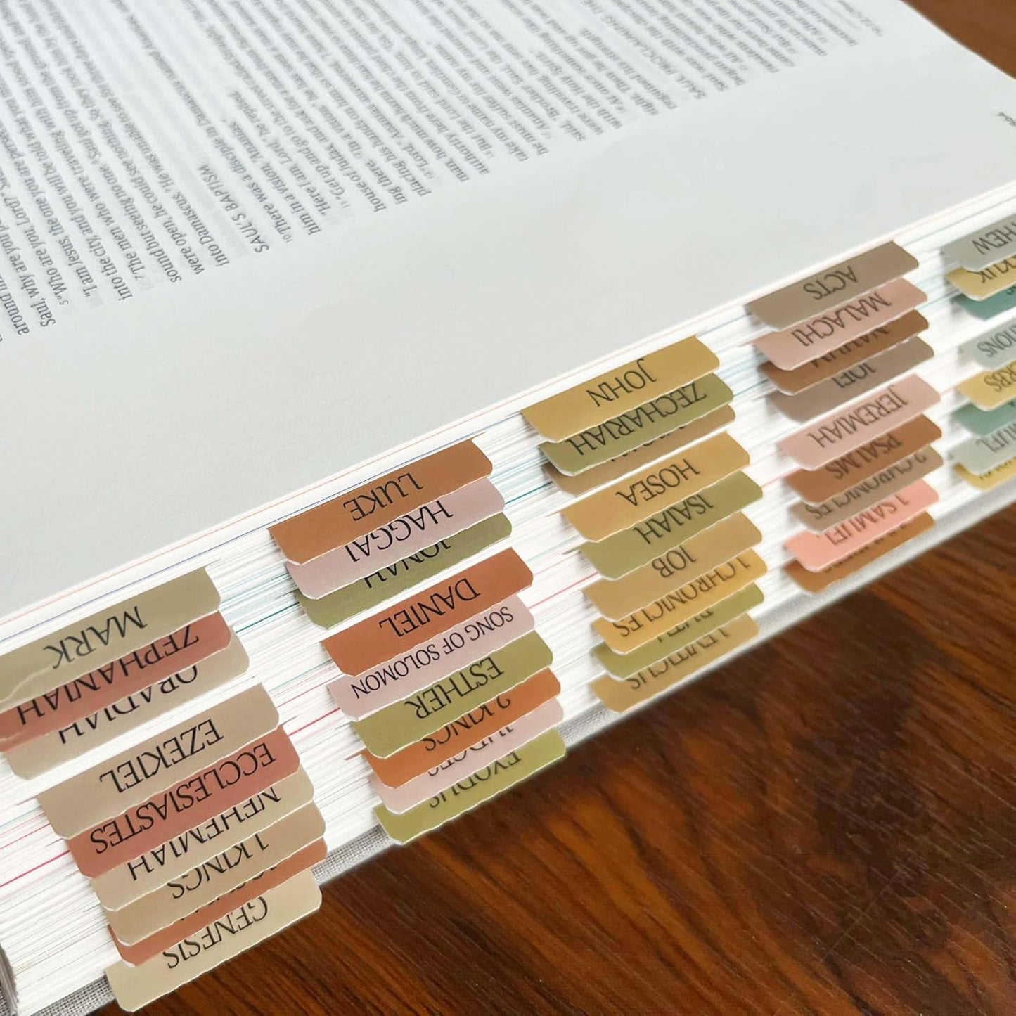 Thinkor- Repositionable Bible Tabs, 66 Pink Theme Laminated Tabs for Women, Thinkor for Study Bible