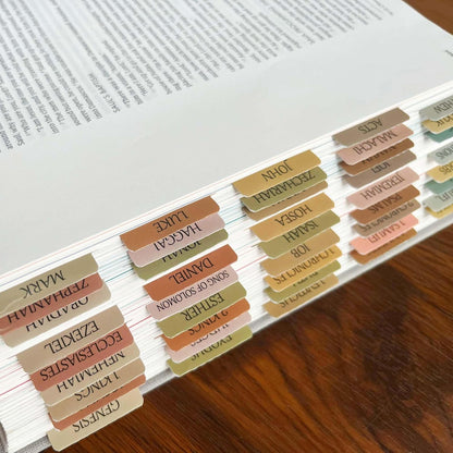 Thinkor- Repositionable Bible Tabs, 66 Pink Theme Laminated Tabs for Women, Thinkor for Study Bible