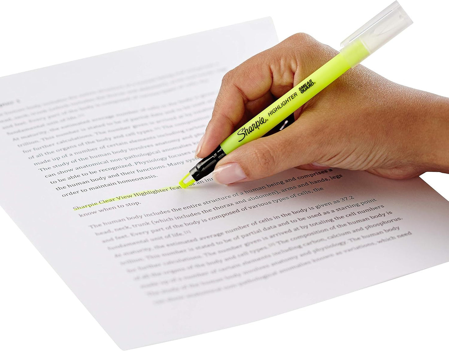 Sharpie Clear View Highlighter Stick, Yellow, 3/Pack (1950745)