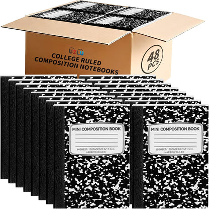 24 Pack 9.75 x 7.5 in Large Composition Notebooks Bulk 12 Color Wide Ruled Composition Books Marble Journal Notebook 60 Sheets per Book for Aldult Student College Office Back to School Supplies