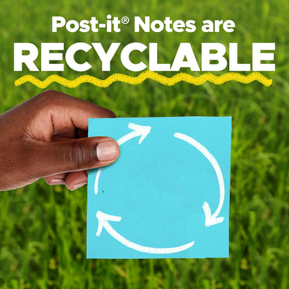 Post-it Super Sticky Lined Notes, 4 Sticky Note Pads, 8 x 6 in., School Supplies, Office Products, Sticky Notes for Vertical Surfaces, Monitors, Walls and Windows, Energy Boost Collection
