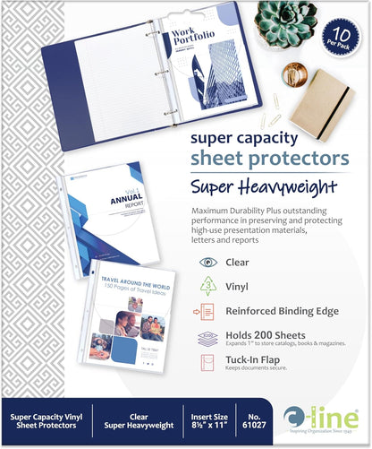 C-Line High Capacity Polypropylene Sheet Protectors, Clear, 50", 11 x 8.5, 25/BX