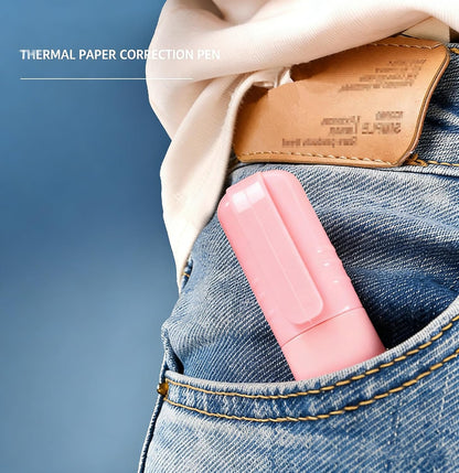 Thermal Label Correction Marker With Mini Box Cutter Cute, Thermal Paper Eraser, Privacy Information Coverage Fluid Liquid, For Documents, Labels, Packages, Shipping Addresses (2PCS)