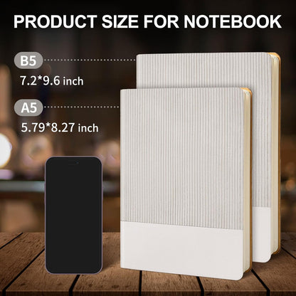 Lined Journal Notebook for Work College Ruled Note Book 5.79"x8.27"A5 PU Leather Daily Journaling 216 Pages for Women Men Writing Home School Supplies Business (Dark Green)