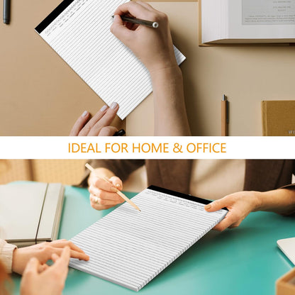 6 Pack Legal Pads 8.5" x 11" Note Pads with Date on Top, 50 Sheets Lined Paper Writing Pads, Narrow Ruled White Notepad Notebook for Office Business School College Supplies