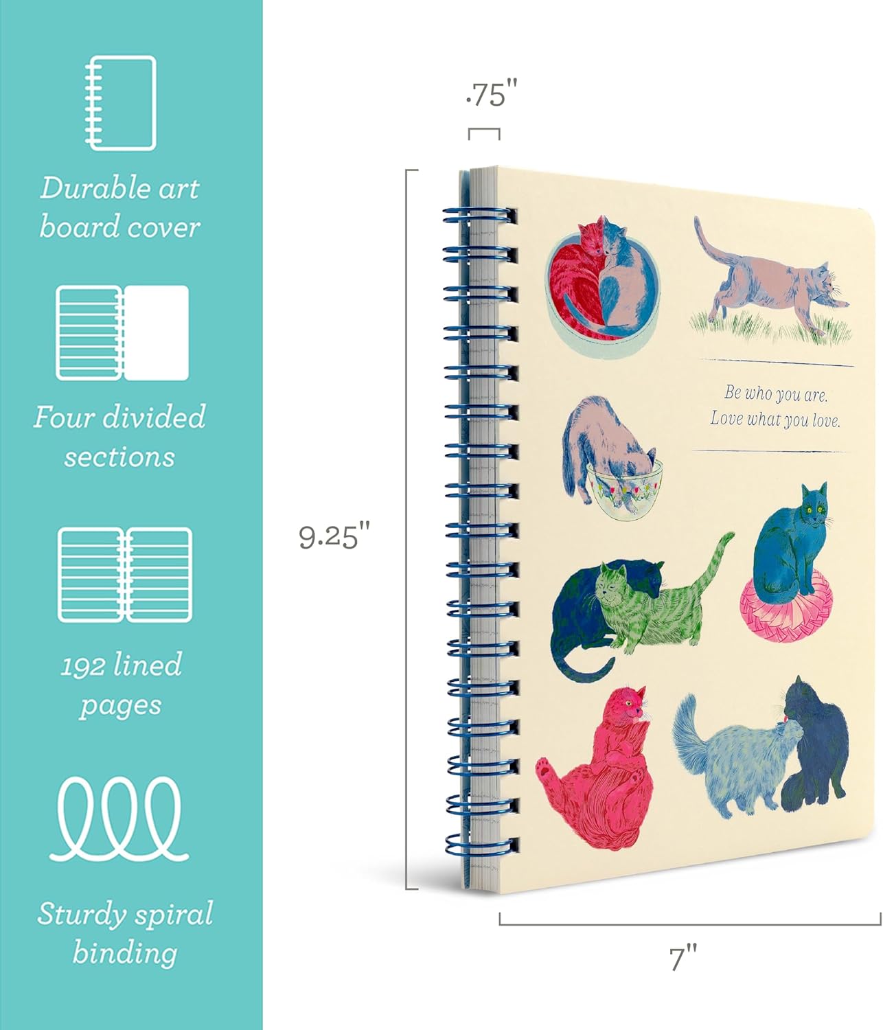 Compendium Spiral Notebook – Expect the Best Things to Happen Today – A Designer Spiral Notebook with 192 Lined Pages, College Ruled, 7.0" W x 9.25" H