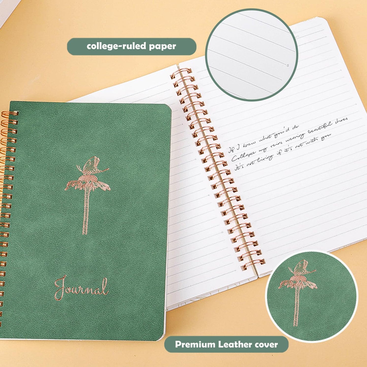 4 Pack Small Spiral Notebooks 3.5 x 5.5 in College Ruled, Mini Spiral Notebook, Waterproof 80 Sheets/160 Pages, Pocket Notebook with 120 Pcs Sticky Index Tabs for Home Office College School