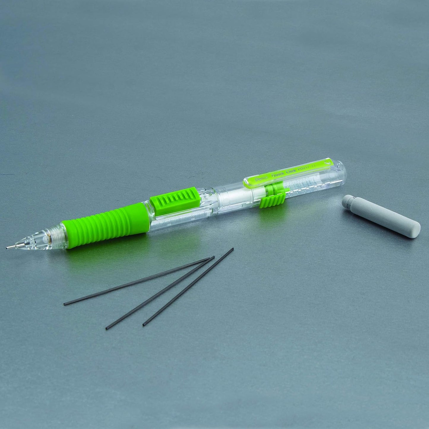 Pentel Quick Click Mechanical Pencil, (0.7mm), Medium, Black Barrel, Box of 12 Pencils (PD217A)