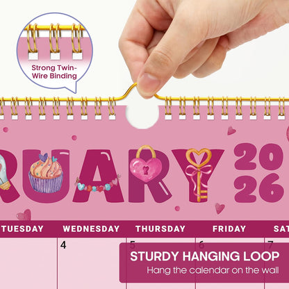 Calendar 2026-2027, Monthly Wall Calendar Runs Until June 2027, 11.5" x 14.8", Spiral Binding Hanging Wall Calendar, Perfect for Home or Office,Floral