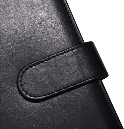 Mymazn Padfolio Portfolio Folder, Faux Leather Interview Resume Folder with Document Organizer & Business Card Holder, Letter-Sized Notepad Legal Pad Holder for Men Women (Sage Green)