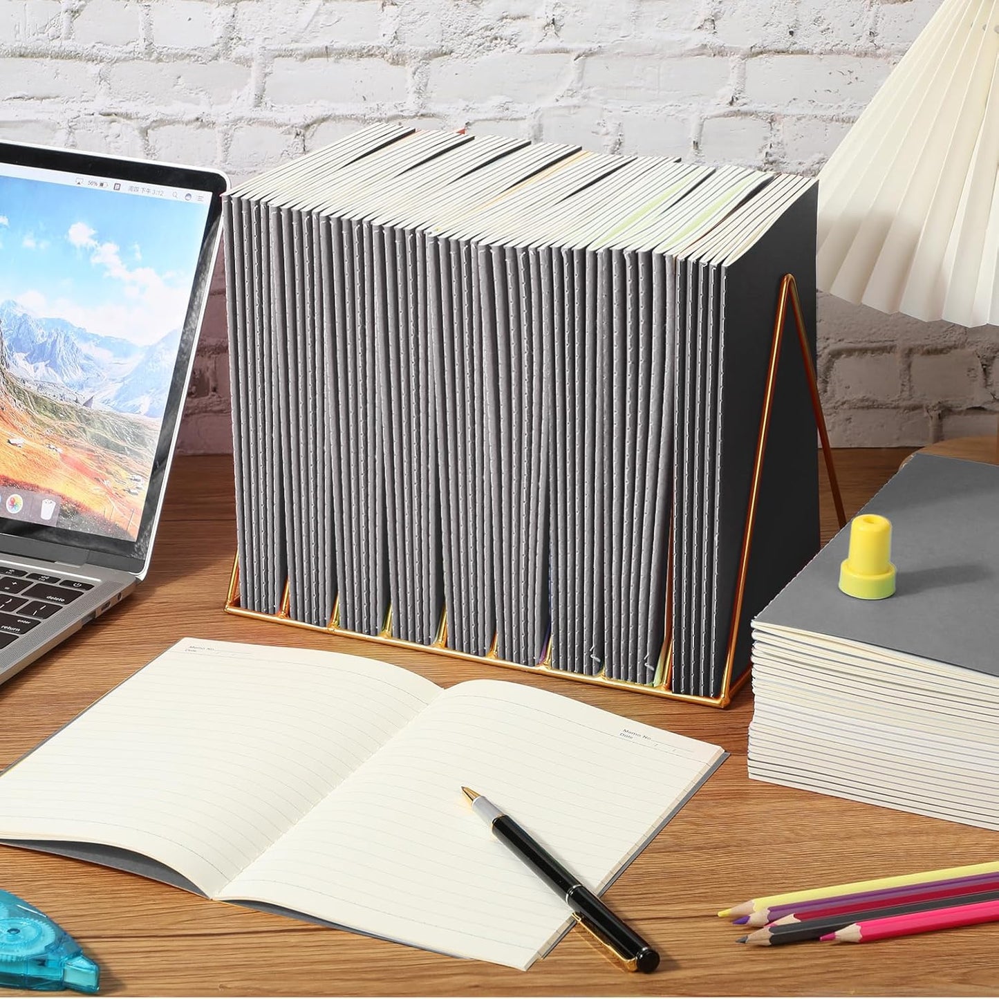Handepo 100 Pack A5 Composition Notebooks 72 Pages/36 Sheets Ruled Lined Composition Kraft Notebooks Bulk Soft Cover Journals Travel Memo for Students Classroom Office Supplies(a5, Colourful)
